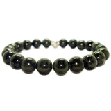 Jade 8mm Round Crystal Bead Bracelet
