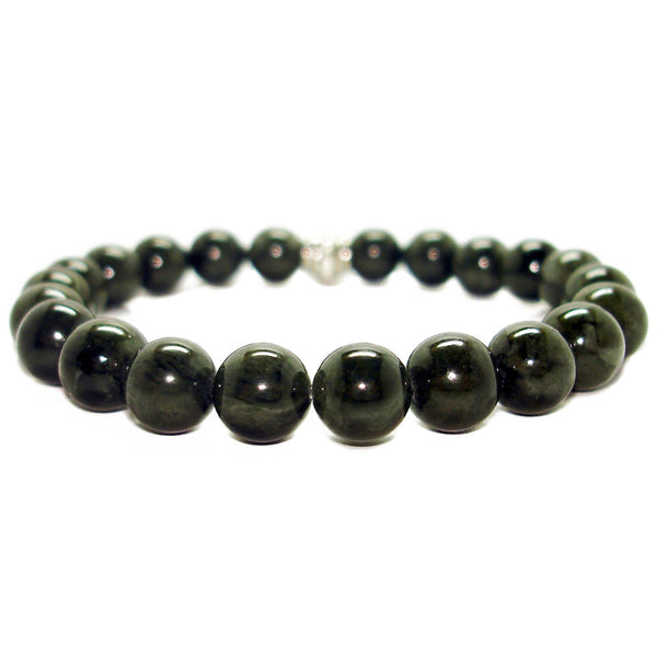Jade 8mm Round Crystal Bead Bracelet