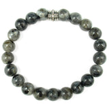 Larvikite 8mm Round Crystal Bead Bracelet