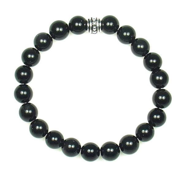 Tourmaline 8mm Round Crystal Bead Bracelet