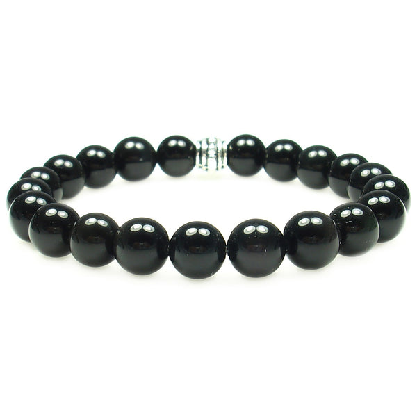 Tourmaline 8mm Round Crystal Bead Bracelet