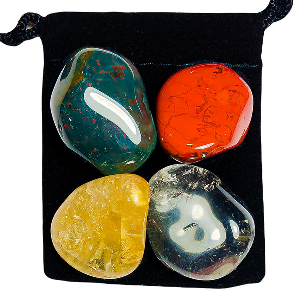 Acid Reflux (GERD) Relief Tumbled Crystal Healing Set