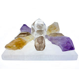Satin Spar Selenite Square Crystal Charging Plate