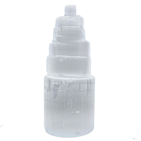 Satin Spar Selenite Crystal Tower