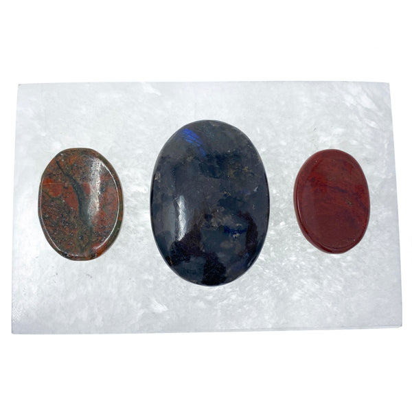 Satin Spar Selenite Rectangle Crystal Charging Plate