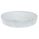 Satin Spar Selenite Round Crystal Charging Plate