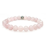 Rose Quartz 8mm Round Crystal Bead Bracelet