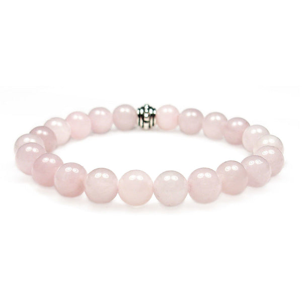 Rose Quartz 8mm Round Crystal Bead Bracelet