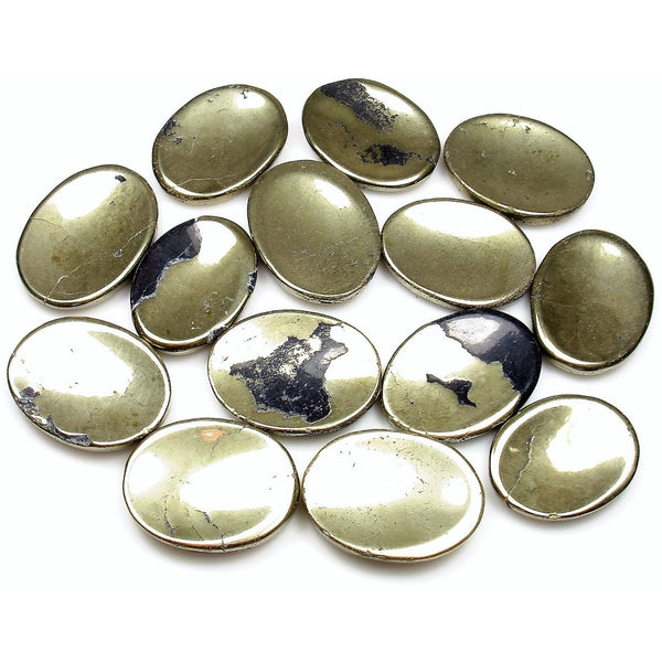 Iron Pyrite Crystal Worry Stone
