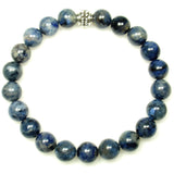 Dumortierite 8mm Round Crystal Bead Bracelet