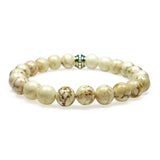 Magnesite 8mm Round Crystal Bead Bracelet