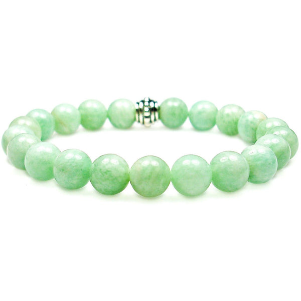 Amazonite 8mm Round Crystal Bead Bracelet