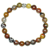 Pietersite 8mm Round Crystal Bead Bracelet