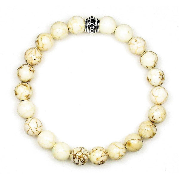 Magnesite 8mm Round Crystal Bead Bracelet