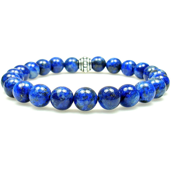 Lapis Lazuli 8mm Round Crystal Bead Bracelet