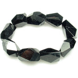 Tourmaline Faceted Crystal Nugget Bead Bracelet