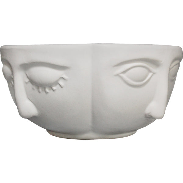 Dish - Two Faced Trinket Bowl in Matte White Ceramic