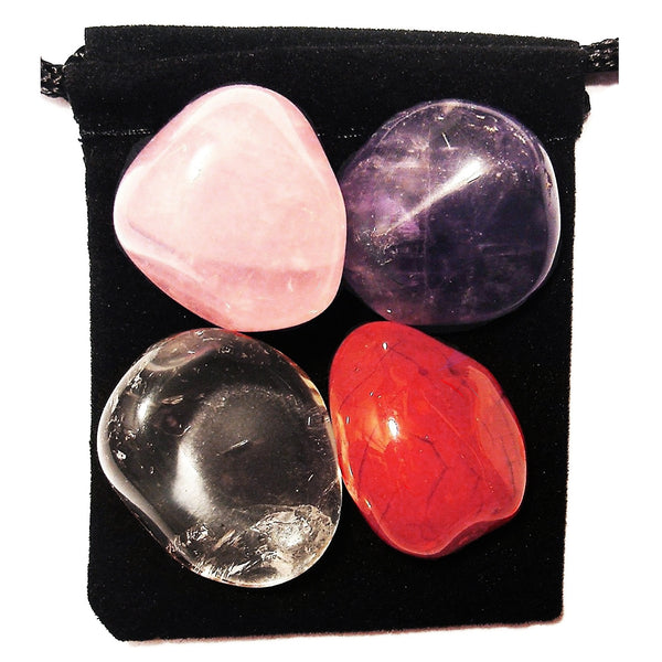 Breast Cancer Fighter Tumbled Crystal Healing Set