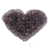 Amethyst Natural Crystal Druze Geode Cluster Carved Heart - Small