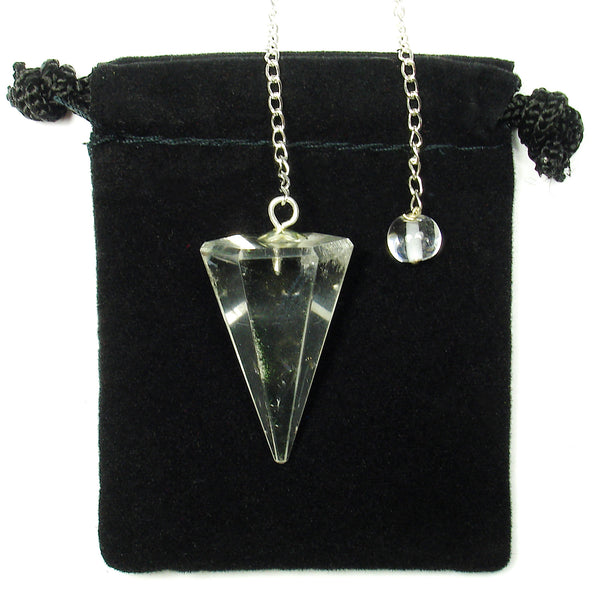 Clear Quartz Hexagonal Crystal Pendulum