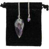 Amethyst Multi Faceted Crystal Pendulum