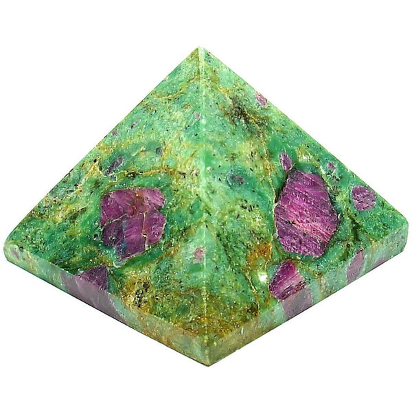 Zoisite with Ruby Crystal Pyramid