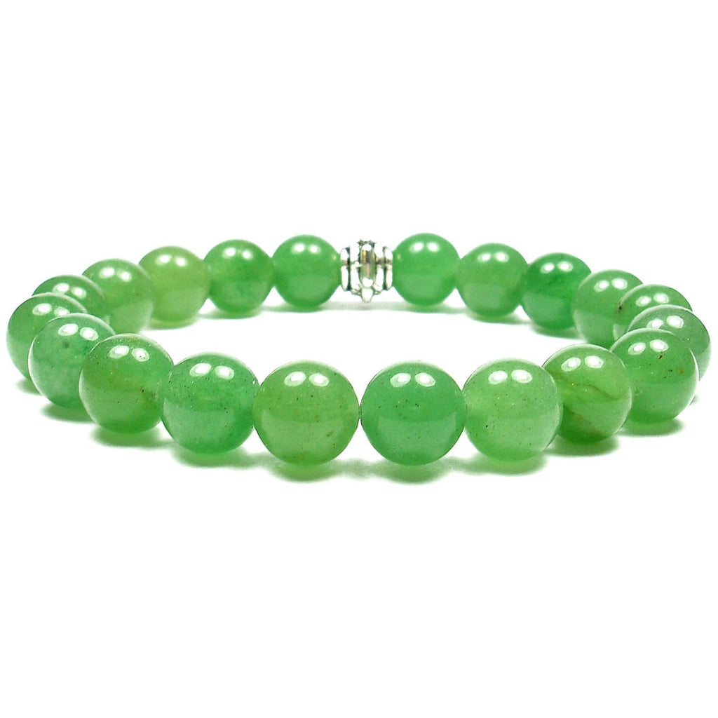 12mm Bead bracelet green jade stone – Siberian gems