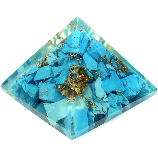 Orgone Howlite (dyed) Crystal Pyramid