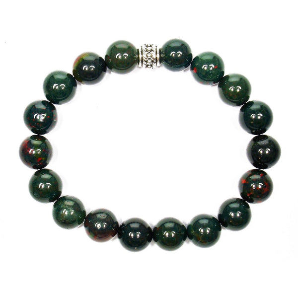 Bloodstone 10mm Round Crystal Bead Bracelet | The Magic Is In You