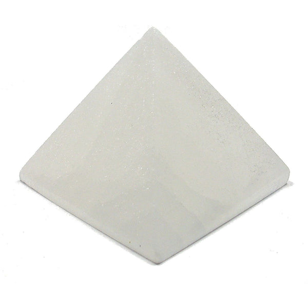 Satin Spar Selenite Crystal Pyramid